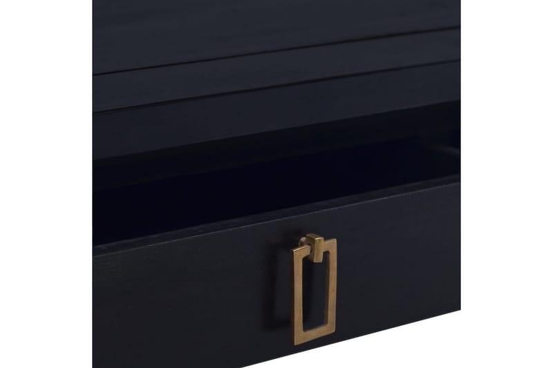 Soffbord ljus svart 100x50x30 cm massiv mahogny - Svart - Soffbord - Bord