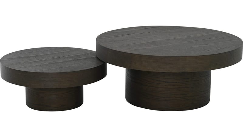 Soffbord Malvik 41 cm / Ø98 cm - Brunlackad ek - Möbler - Vardagsrum - Soffbord & vardagsrumsbord - Soffbord
