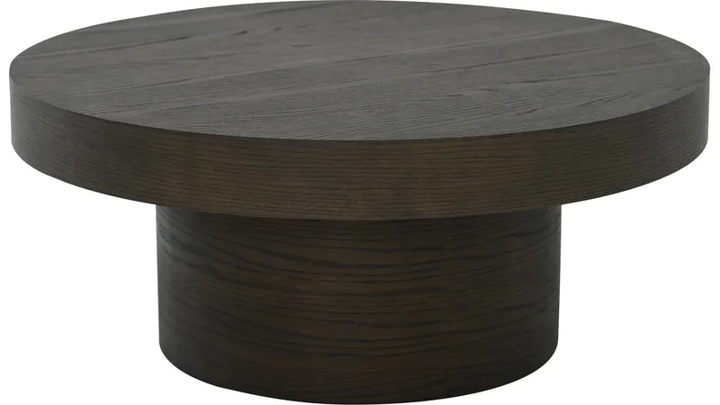 Soffbord Malvik 41 cm / Ø98 cm, Brunlackad ek