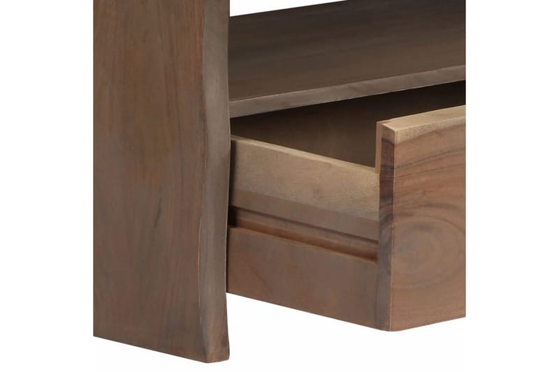 Soffbord massivt akaciaträ levande kant 90x50x40 cm grå - Grå - Möbler - Vardagsrum - Soffbord & vardagsrumsbord - Soffbord