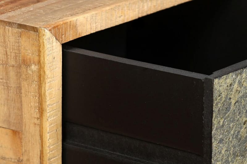 Soffbord massivt återvunnet teakträ 90x65x40 cm - Brun - Möbler - Vardagsrum - Soffbord & vardagsrumsbord - Soffbord