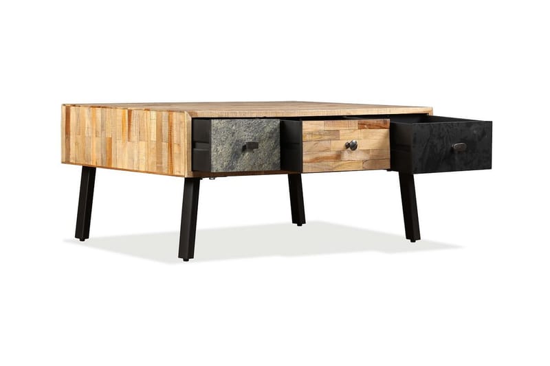 Soffbord massivt återvunnet teakträ 90x65x40 cm - Brun - Möbler - Vardagsrum - Soffbord & vardagsrumsbord - Soffbord