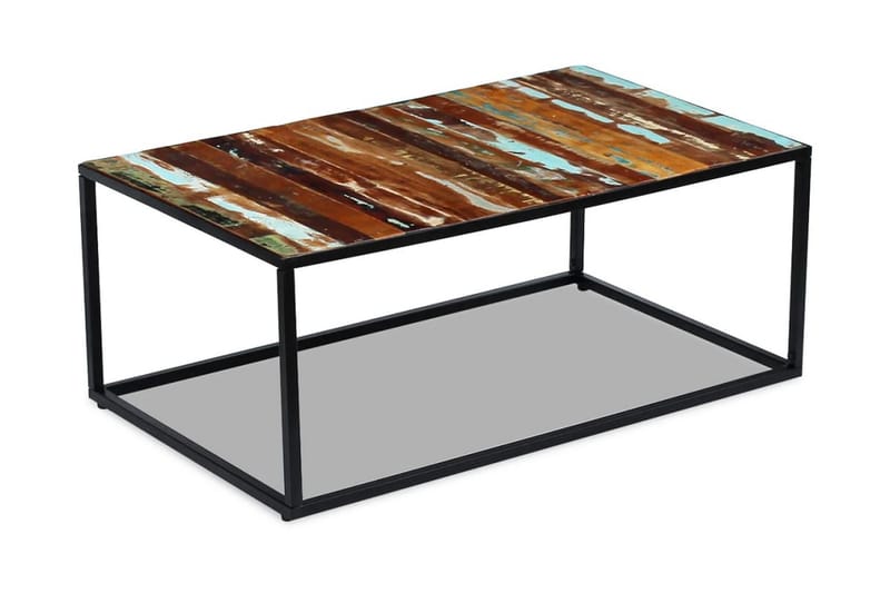 Soffbord massivt återvunnet trä 100x60x40 cm - Flerfärgad - Möbler - Vardagsrum - Soffbord & vardagsrumsbord - Soffbord