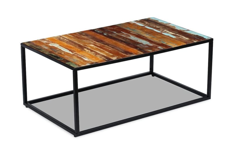 Soffbord massivt återvunnet trä 100x60x40 cm - Flerfärgad - Soffbord - Bord