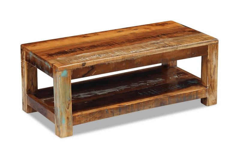 Soffbord massivt återvunnet trä 90x45x35 cm - Brun - Möbler - Vardagsrum - Soffbord & vardagsrumsbord - Soffbord