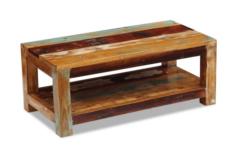 Soffbord massivt återvunnet trä 90x45x35 cm - Brun - Möbler - Vardagsrum - Soffbord & vardagsrumsbord - Soffbord
