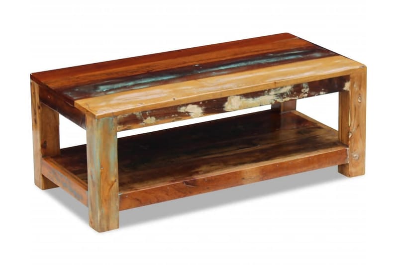 Soffbord massivt återvunnet trä 90x45x35 cm - Brun - Möbler - Vardagsrum - Soffbord & vardagsrumsbord - Soffbord