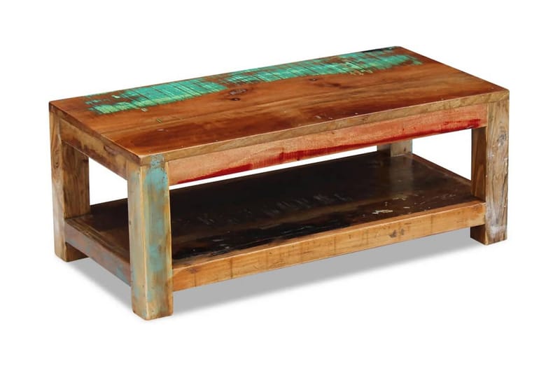 Soffbord massivt återvunnet trä 90x45x35 cm - Brun - Möbler - Vardagsrum - Soffbord & vardagsrumsbord - Soffbord