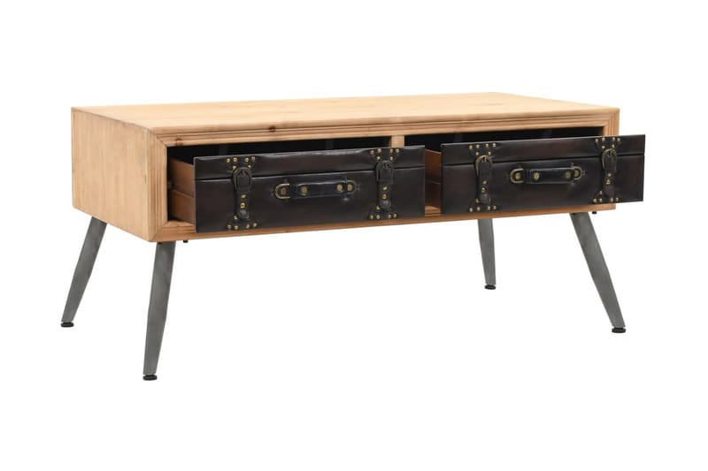 Soffbord massivt granträ 115x55x50 cm - Brun - Möbler - Vardagsrum - Soffbord & vardagsrumsbord - Soffbord