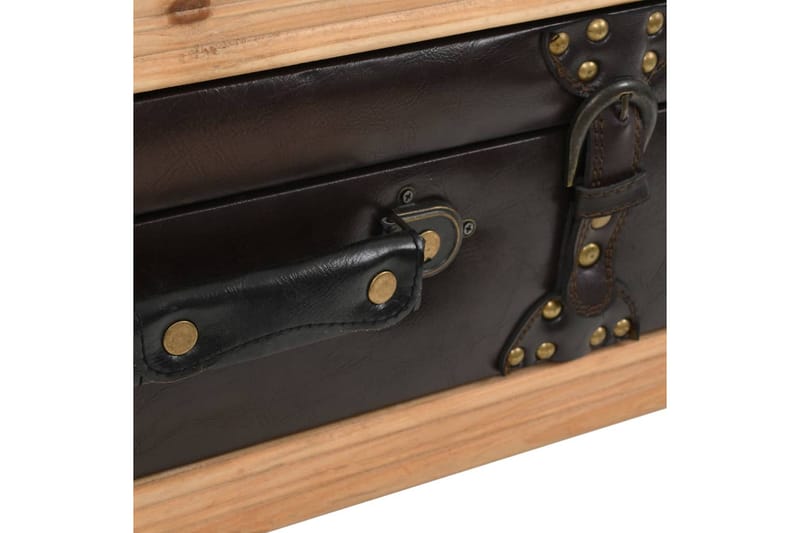 Soffbord massivt granträ 115x55x50 cm - Brun - Möbler - Vardagsrum - Soffbord & vardagsrumsbord - Soffbord
