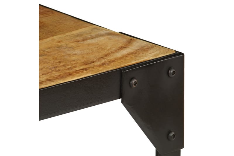 Soffbord massivt grovt mangoträ och stål 110 cm - Brun - Möbler - Vardagsrum - Soffbord & vardagsrumsbord - Soffbord