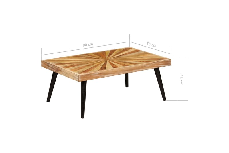 Soffbord massivt mangoträ 90x55x36 cm - Brun - Möbler - Vardagsrum - Soffbord & vardagsrumsbord - Soffbord