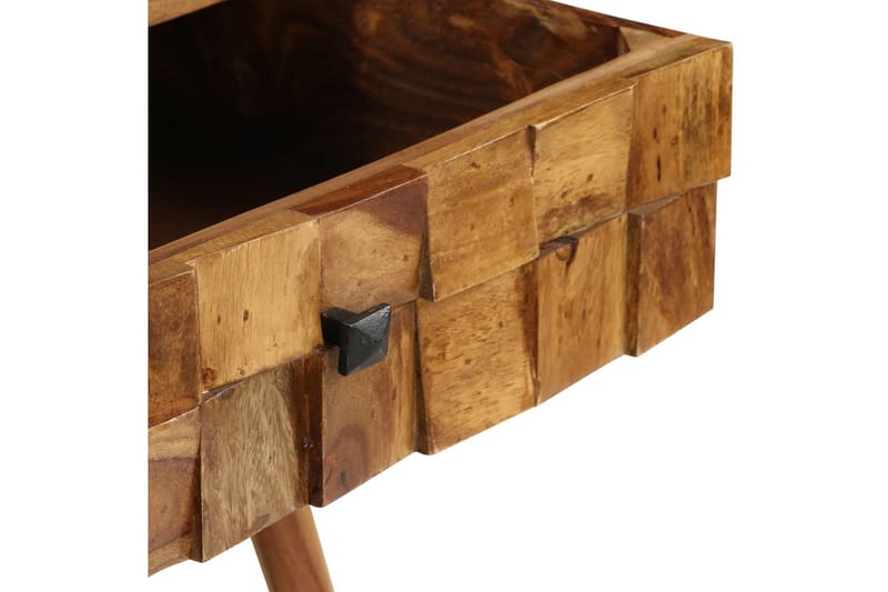 Soffbord massivt sheshamträ med honungsfinish 110x50x37 cm - Brun - Soffbord - Bord