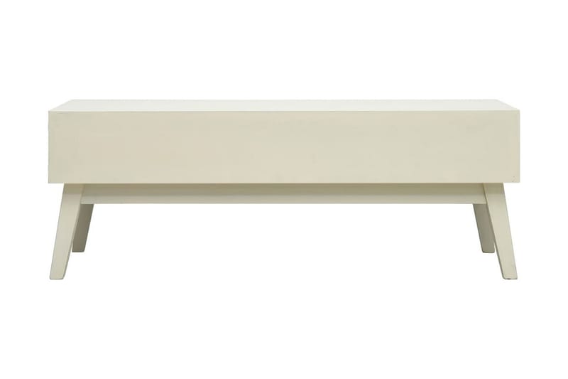 Soffbord med 2 lådor sniderier grå 110x50x40 cm trä - Grå - Möbler - Vardagsrum - Soffbord & vardagsrumsbord - Soffbord