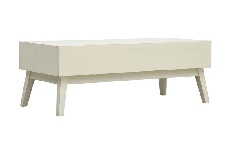 Soffbord med 2 lådor sniderier grå 110x50x40 cm trä - Grå - Möbler - Vardagsrum - Soffbord & vardagsrumsbord - Soffbord