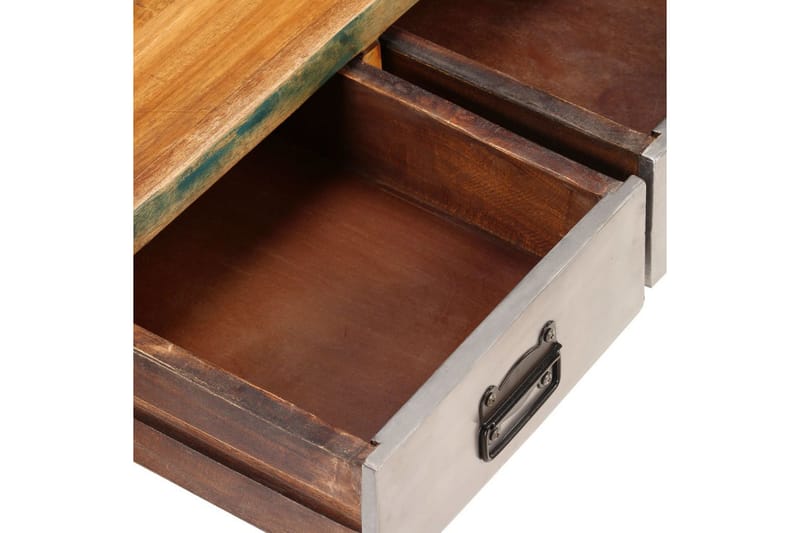 Soffbord med 3 lådor massivt återvunnet trä 100x50x35 cm - Brun - Möbler - Vardagsrum - Soffbord & vardagsrumsbord - Soffbord