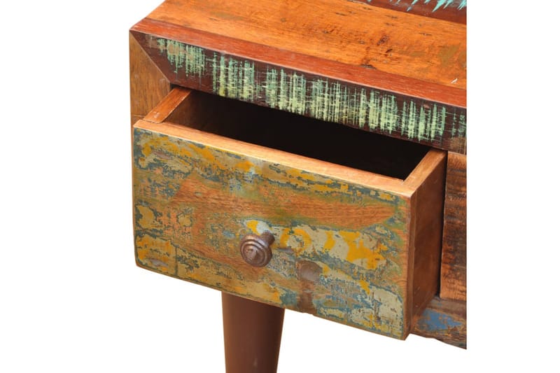 Soffbord med böjd kant 1 låda återvunnet trä - Brun - Soffbord - Bord