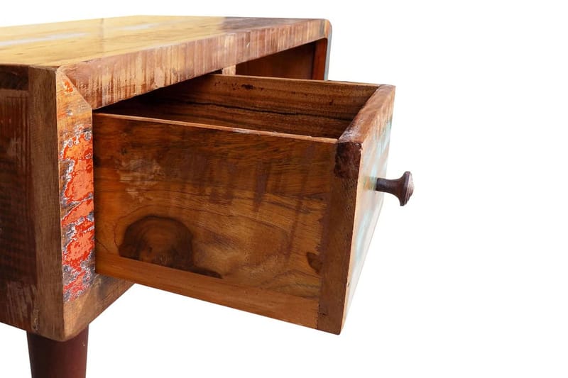 Soffbord med böjd kant 1 låda återvunnet trä - Brun - Soffbord - Bord