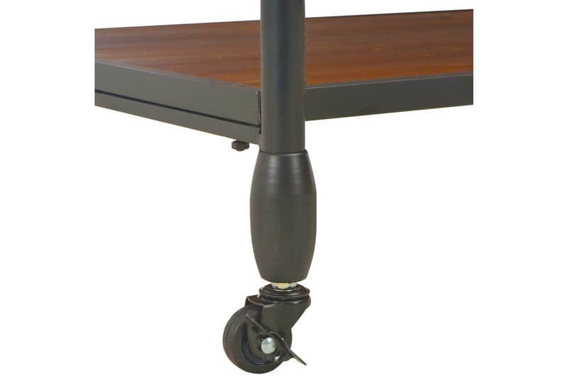 Soffbord med hylla 120x60x40 cm massivt granträ - Valnötsbrun - Soffbord - Bord