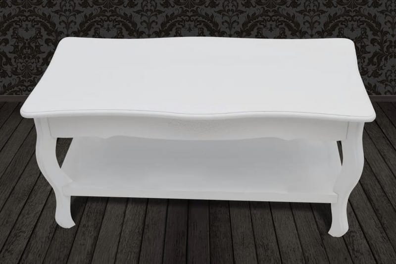 Soffbord med hylla MDF vit - Vit - Möbler - Vardagsrum - Soffbord & vardagsrumsbord - Soffbord