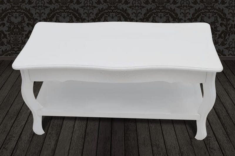 Soffbord med hylla MDF vit - Vit - Soffbord - Bord