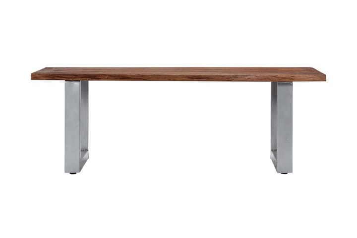 Soffbord med levande kanter 115x60x40 cm massivt akaciaträ - Brun - Bord - Soffbord