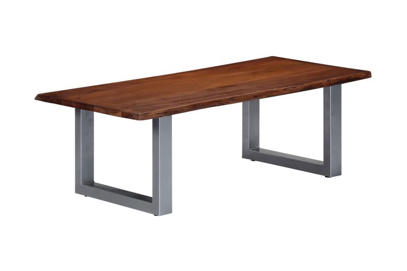 Soffbord med levande kanter 115x60x40 cm massivt akaciaträ - Brun - Möbler - Vardagsrum - Soffbord & vardagsrumsbord - Soffbord