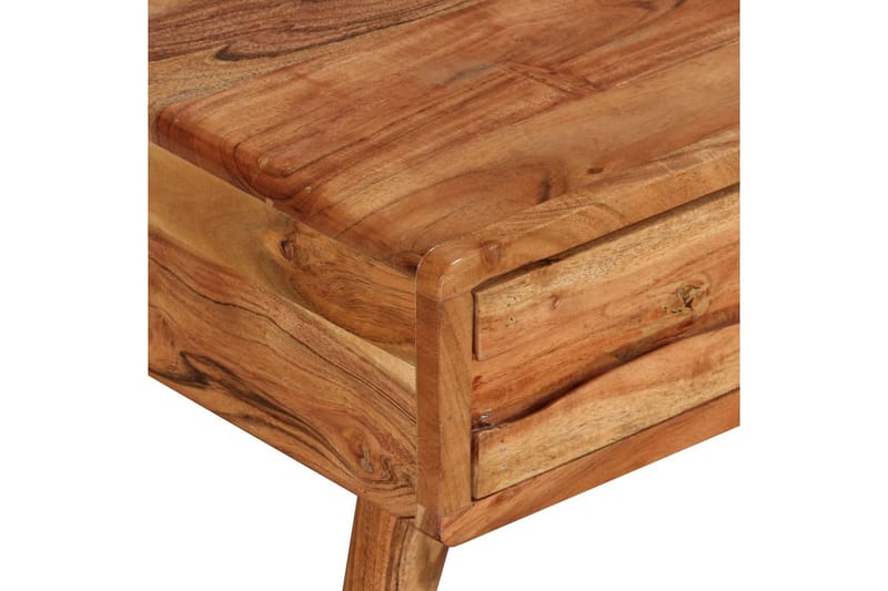 Soffbord med snidad låda massivt trä 100x50x40 cm - Brun - Möbler - Vardagsrum - Soffbord & vardagsrumsbord - Soffbord