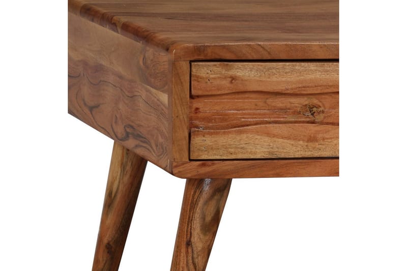 Soffbord med snidad låda massivt trä 100x50x40 cm - Brun - Möbler - Vardagsrum - Soffbord & vardagsrumsbord - Soffbord