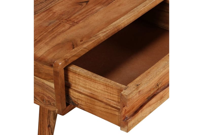 Soffbord med snidad låda massivt trä 100x50x40 cm - Brun - Möbler - Vardagsrum - Soffbord & vardagsrumsbord - Soffbord