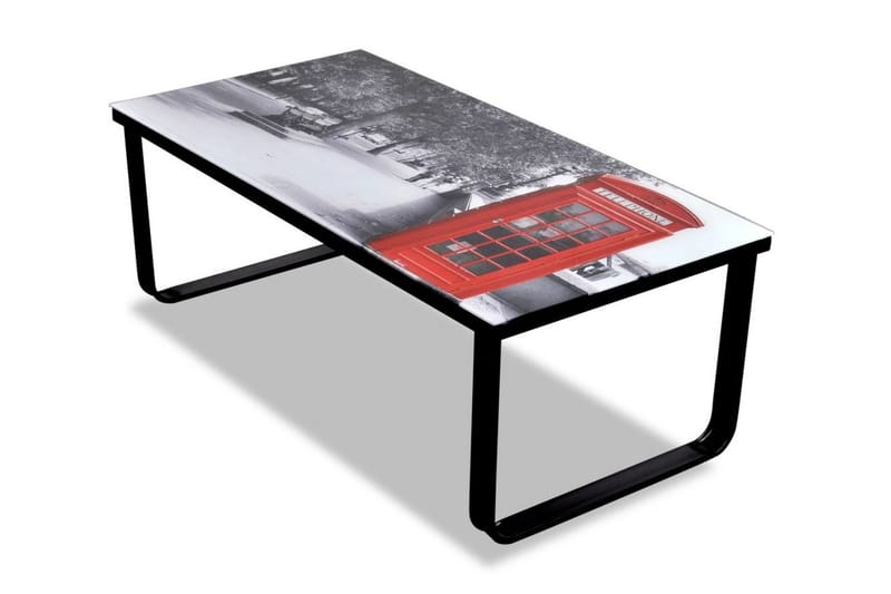 Soffbord med telefonkiosk glasskiva - Flerfärgad - Bord - Soffbord
