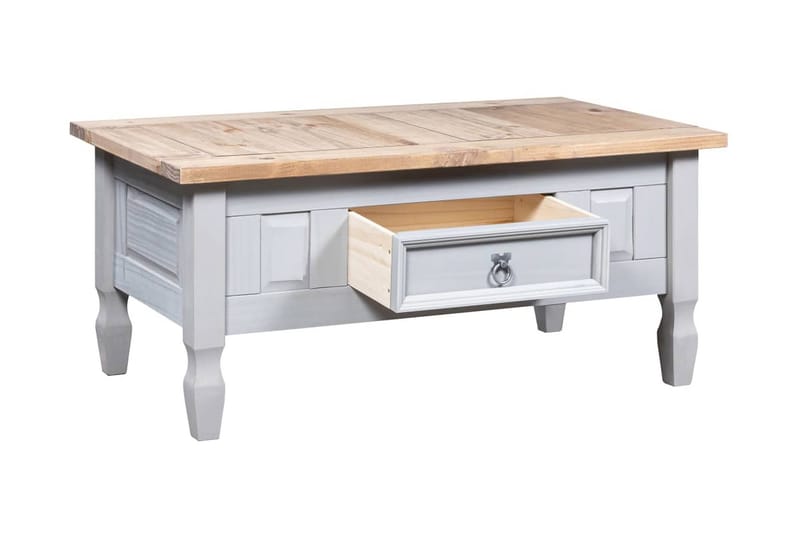 Soffbord mexikansk coronastil furu grå 100x60x45 cm - Grå - Möbler - Vardagsrum - Soffbord & vardagsrumsbord - Soffbord