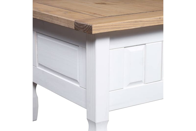 Soffbord mexikansk coronastil furu vit 100x60x45 cm - Vit - Möbler - Vardagsrum - Soffbord & vardagsrumsbord - Soffbord