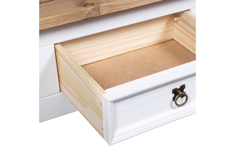 Soffbord mexikansk coronastil furu vit 100x60x45 cm - Vit - Möbler - Vardagsrum - Soffbord & vardagsrumsbord - Soffbord