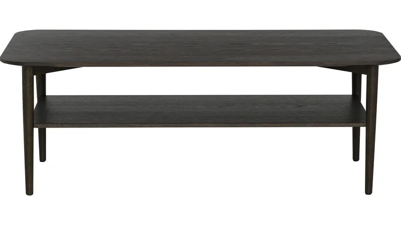 Soffbord Ravik med Hylla 135x65 cm - Brunlackad - Möbler - Vardagsrum - Soffbord & vardagsrumsbord - Soffbord