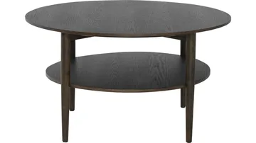 Soffbord Ravik med Hylla Ø90 cm - Brun - Möbler - Vardagsrum - Soffbord & vardagsrumsbord - Soffbord