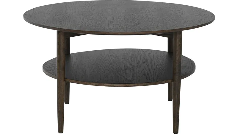 Soffbord Ravik med Hylla Ø90 cm - Brun - Möbler - Vardagsrum - Soffbord & vardagsrumsbord - Soffbord