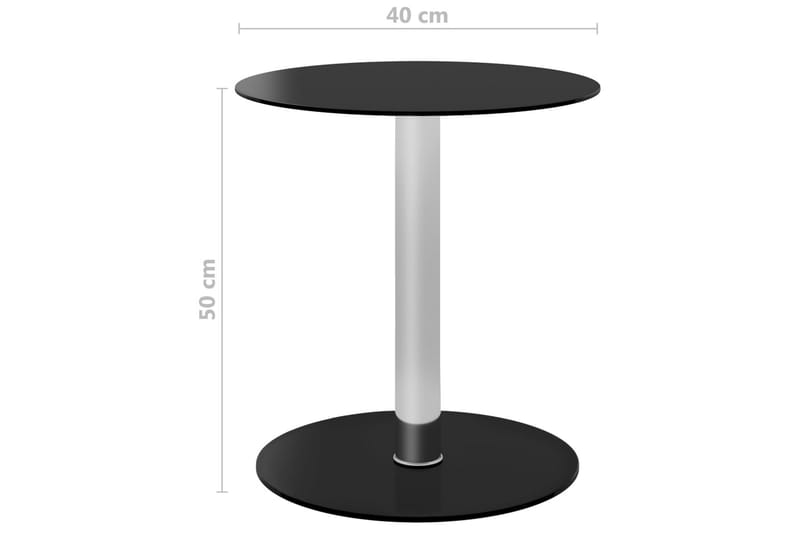 Soffbord svart 40 cm härdat glas - Svart - Bord - Satsbord