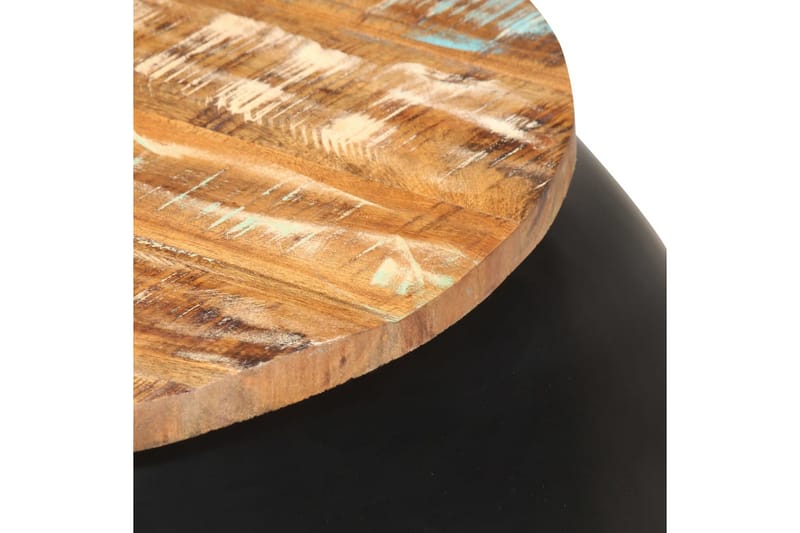 Soffbord svart 68x68x30 cm massivt återvunnet trä - Brun - Soffbord - Bord