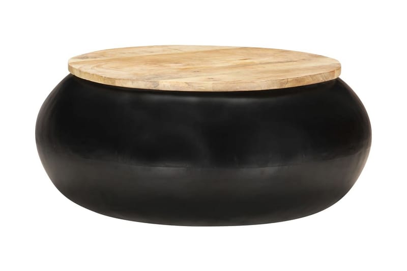 Soffbord svart 68x68x30 cm massivt mangoträ - Brun - Möbler - Vardagsrum - Soffbord & vardagsrumsbord - Soffbord
