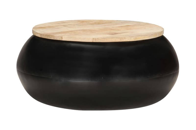 Soffbord svart 68x68x30 cm massivt mangoträ - Brun - Möbler - Vardagsrum - Soffbord & vardagsrumsbord - Soffbord