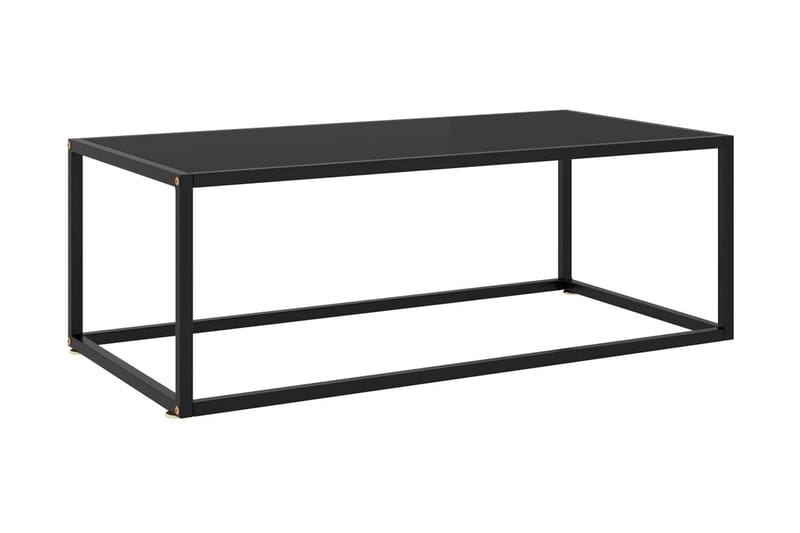 Soffbord svart med svart glas 100x50x35 cm - Möbler - Vardagsrum - Soffbord & vardagsrumsbord - Soffbord