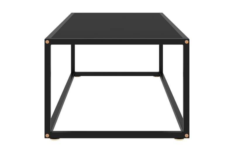 Soffbord svart med svart glas 100x50x35 cm - Möbler - Vardagsrum - Soffbord & vardagsrumsbord - Soffbord