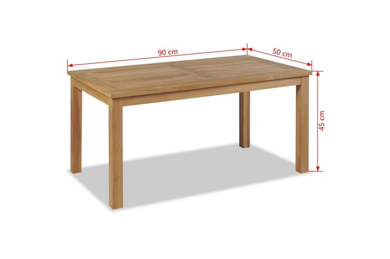 Soffbord teak 90x50x45 cm - Brun - Möbler - Vardagsrum - Soffbord & vardagsrumsbord - Soffbord