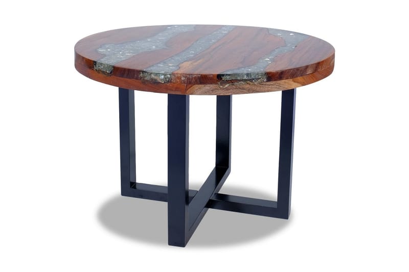 Soffbord teakträ harts 60 cm - Brun - Möbler - Vardagsrum - Soffbord & vardagsrumsbord - Soffbord