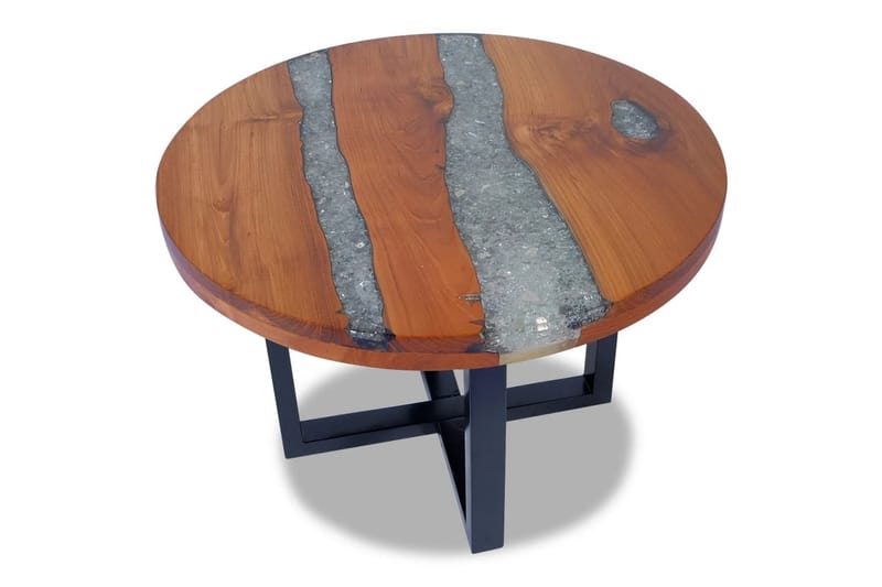 Soffbord teakträ harts 60 cm - Brun - Möbler - Vardagsrum - Soffbord & vardagsrumsbord - Soffbord