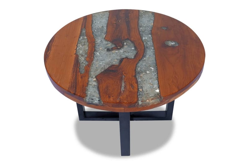 Soffbord teakträ harts 60 cm - Brun - Möbler - Vardagsrum - Soffbord & vardagsrumsbord - Soffbord