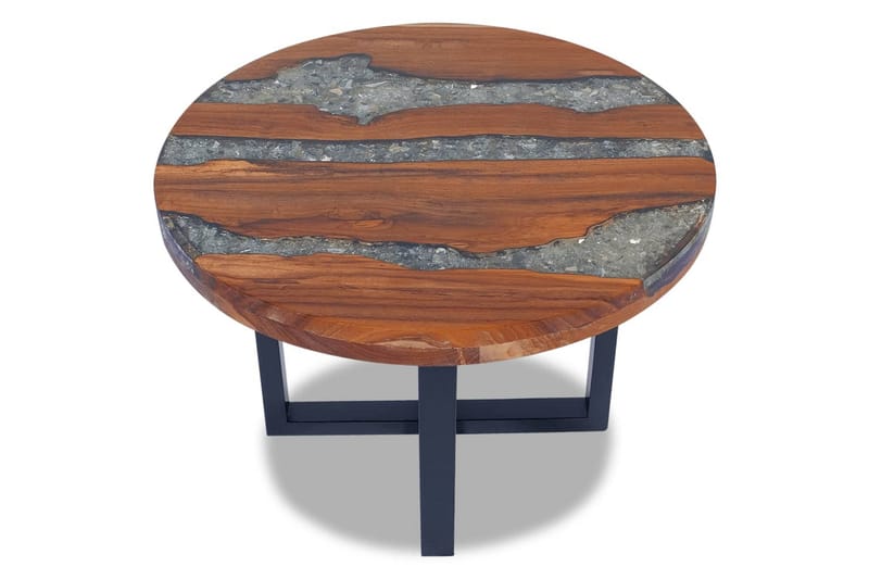 Soffbord teakträ harts 60 cm - Brun - Möbler - Vardagsrum - Soffbord & vardagsrumsbord - Soffbord