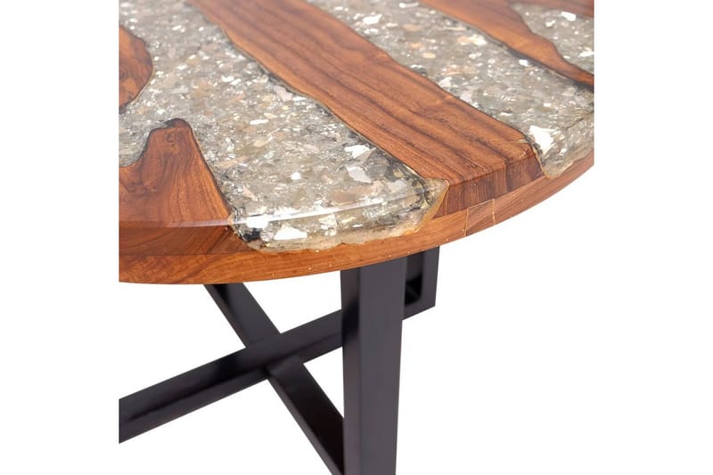 Soffbord teakträ harts 60 cm - Brun - Möbler - Vardagsrum - Soffbord & vardagsrumsbord - Soffbord