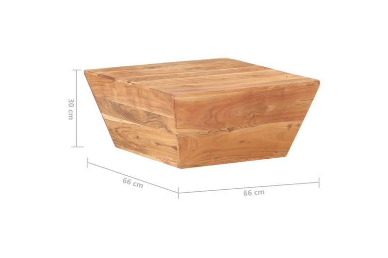 Soffbord V-format 66x66x30 cm massivt akaciaträ - Brun - Möbler - Vardagsrum - Soffbord & vardagsrumsbord - Soffbord